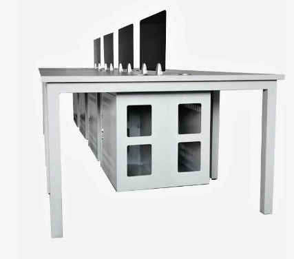 냉각 압연한 탄소 강철 사무용 가구 탁상용 컴퓨터 책상은 구조를 아래로 두드립니다