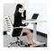 까만 입히는 이동할 수 있는 일 책상, 현대 사무실 강철 수직 컴퓨터 책상
