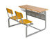 튼튼한 강철 학교 가구 금속 구조에 의하여 결합되는 두 배 학생 책상 및 의자