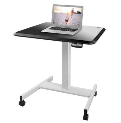 까만 입히는 이동할 수 있는 일 책상, 현대 사무실 강철 수직 컴퓨터 책상