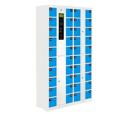 24개의 문 똑똑한 로커 바코드 ID 파란 색깔 내구재